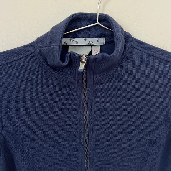 ATHLETA Womens SALUTATION JACKET Navy Blue Full Zip Size XXS - Picture 5 of 16